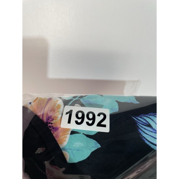 Lands End Swim Top Womens 3X Black Floral UPF50 Rash Guard Beach Resort Cruise - Picture 10 of 10